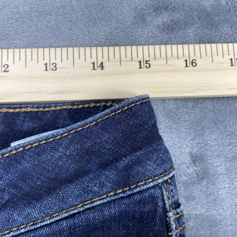 American Eagle Jeans Women 8 Regular Blue Low Rise Skinny Kick Dark Wash Stretch - Picture 7 of 10